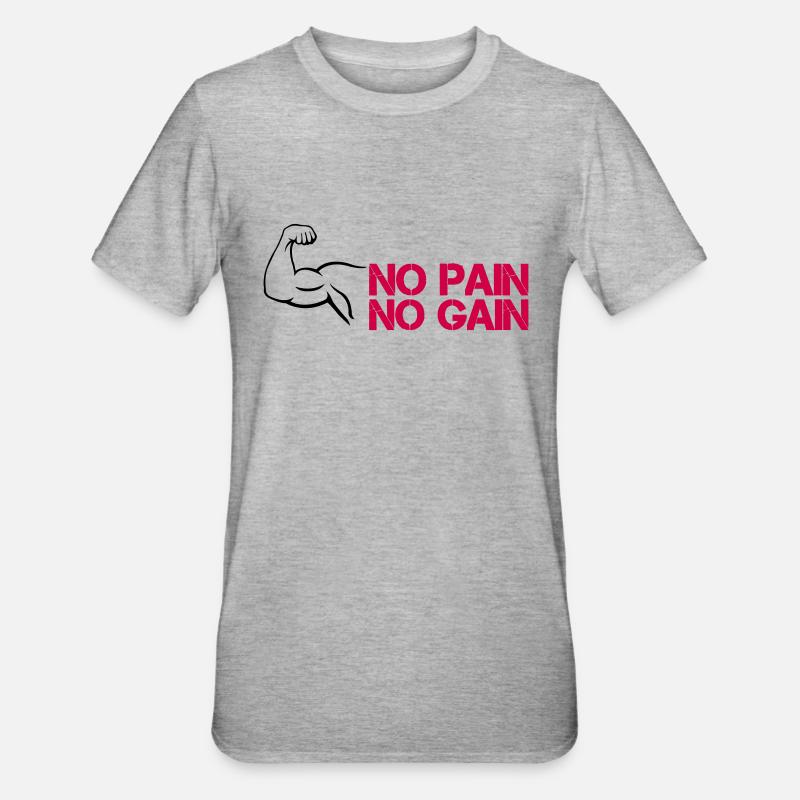 Gain de douleur au biceps - T-shirt polycoton Unisexe - gris chiné