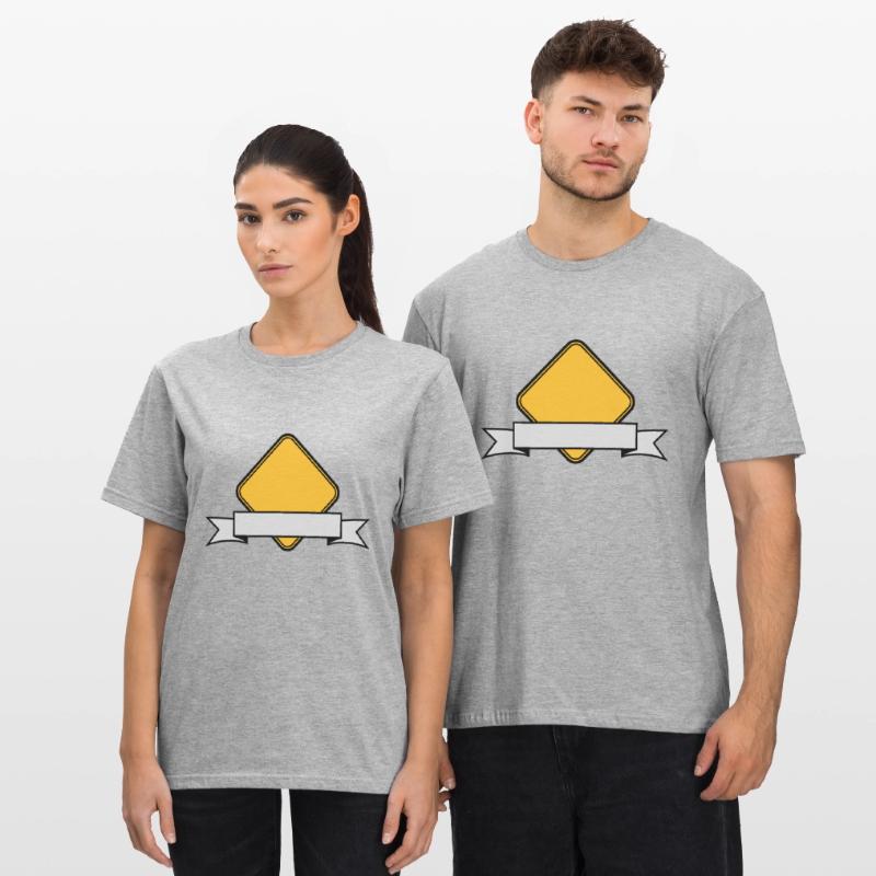 shield warning caution danger danger caution note Unisex Polycotton T-Shirt