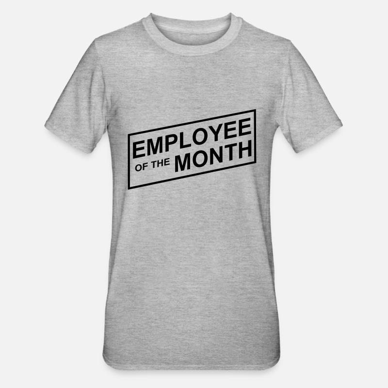 Mitarbeiter des Monats - Unisex Polycotton T-Shirt - Grau meliert