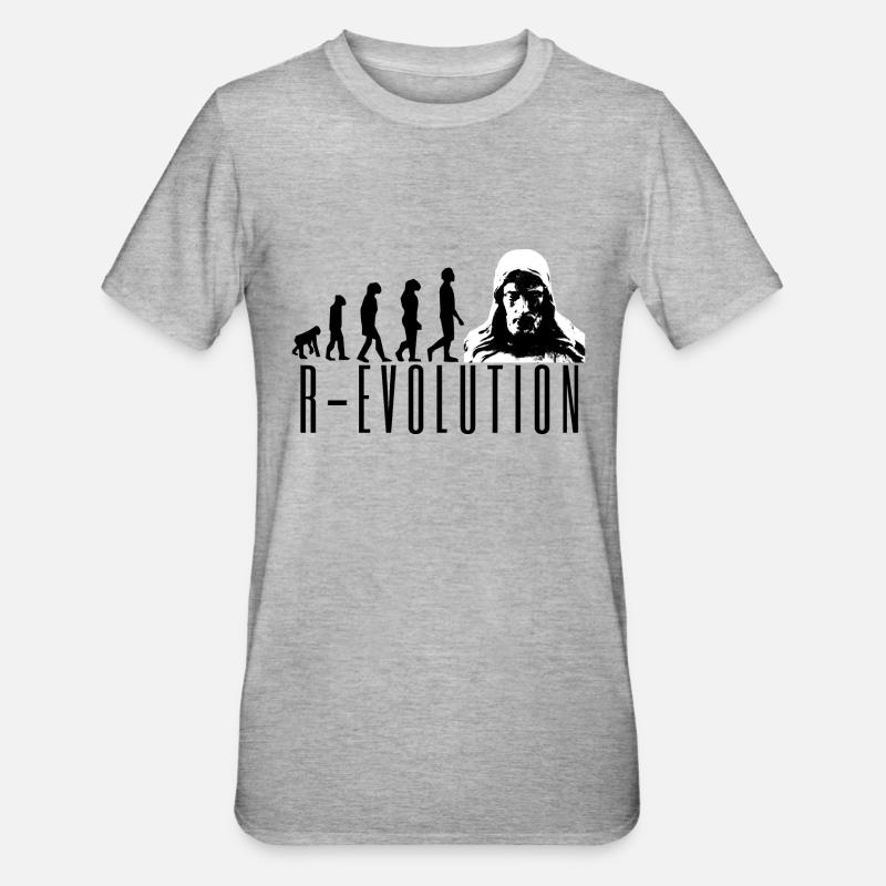 R-évolution Jésus - T-shirt polycoton Unisexe - gris chiné
