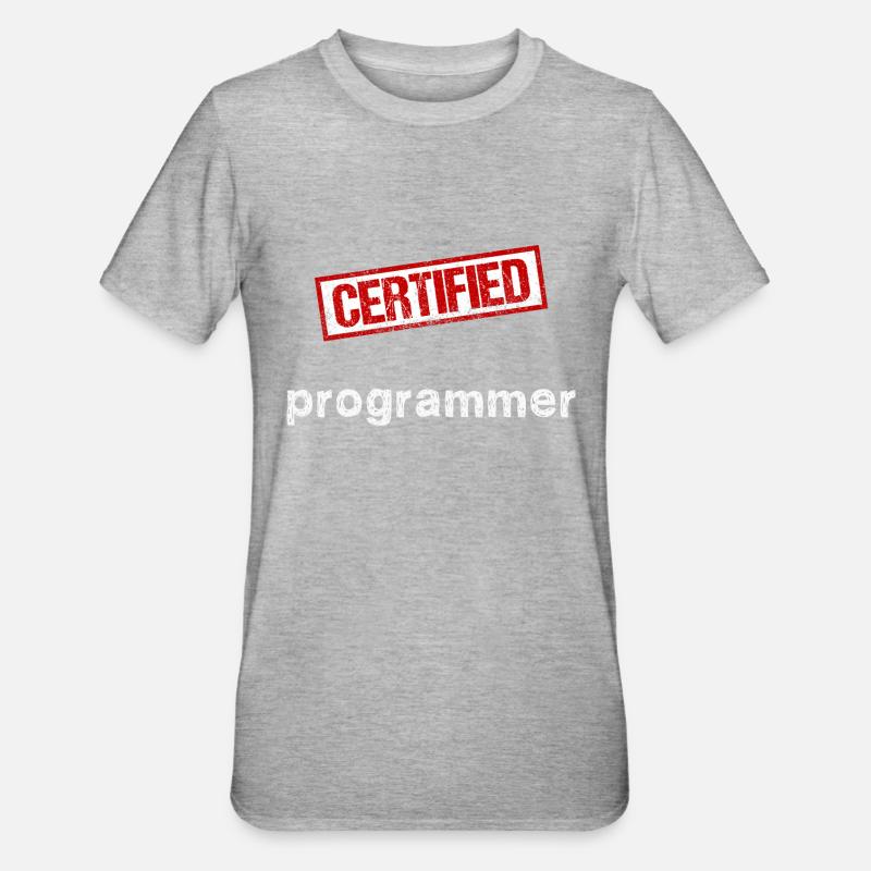 Programmeur - T-shirt polycoton Unisexe - gris chiné