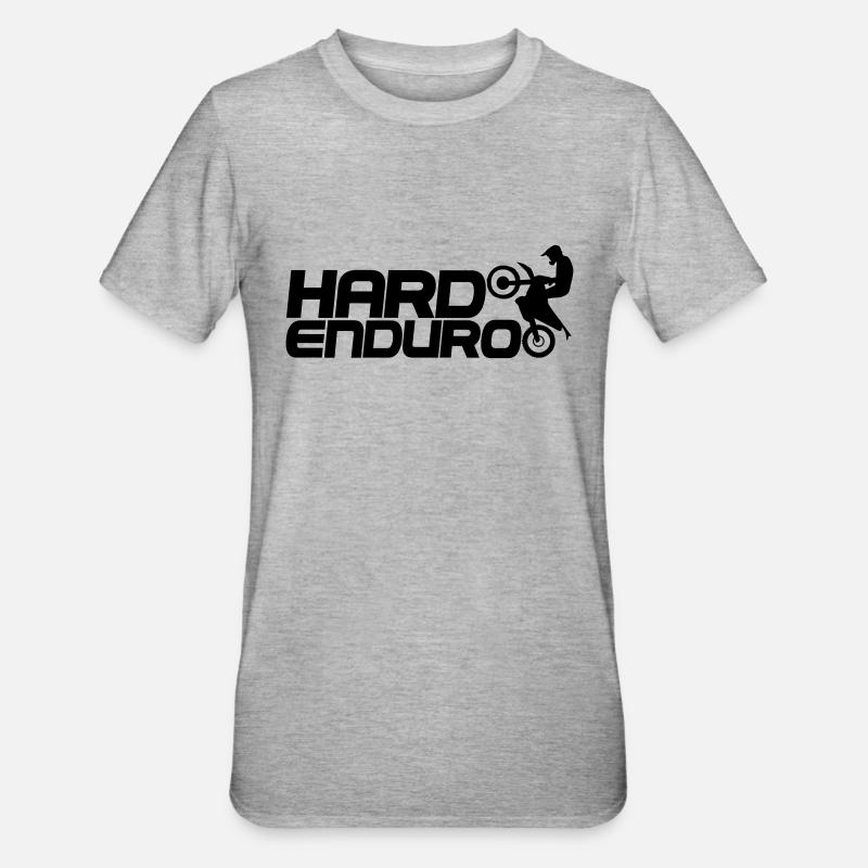 Hard Enduro Biker - Unisex Polycotton T-Shirt - Grau meliert