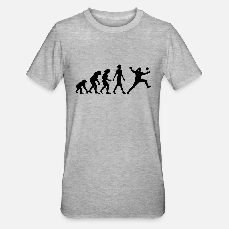 Evolution Handball Torhueterin - Unisex Polycotton T-Shirt - Grau meliert