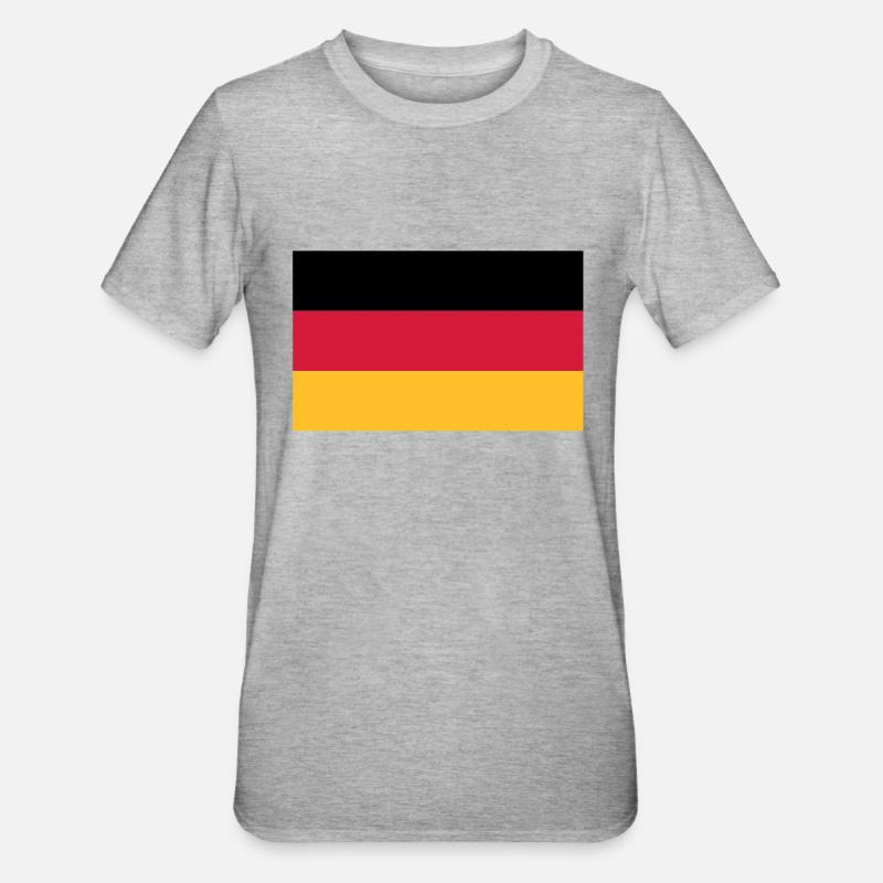 Drapeau de l'Allemagne - T-shirt polycoton Unisexe - gris chiné