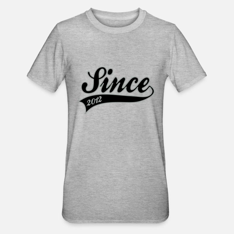 Birth - Since 2012 - Unisex Polycotton T-Shirt - heather grey