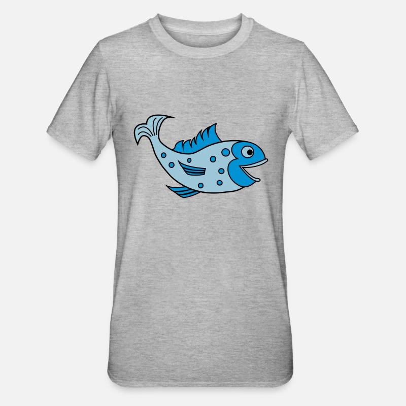 fisch - T-shirt polycoton Unisexe - gris chiné