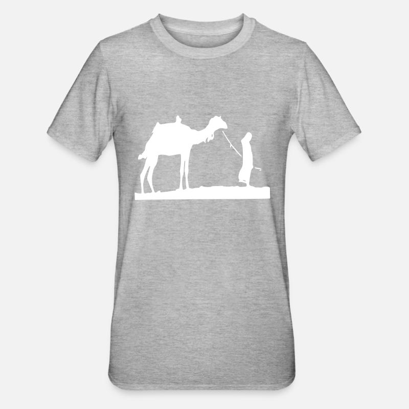 Wüste Sahara Kamel - Unisex Polycotton T-Shirt - Grau meliert