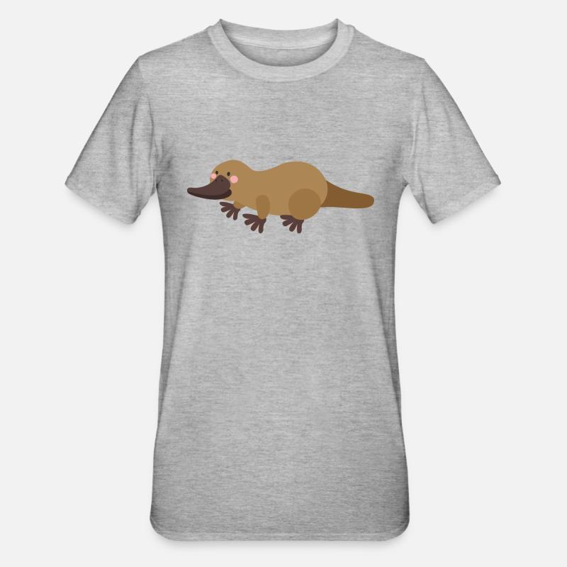 platypus - Unisex Polycotton T-Shirt - heather grey