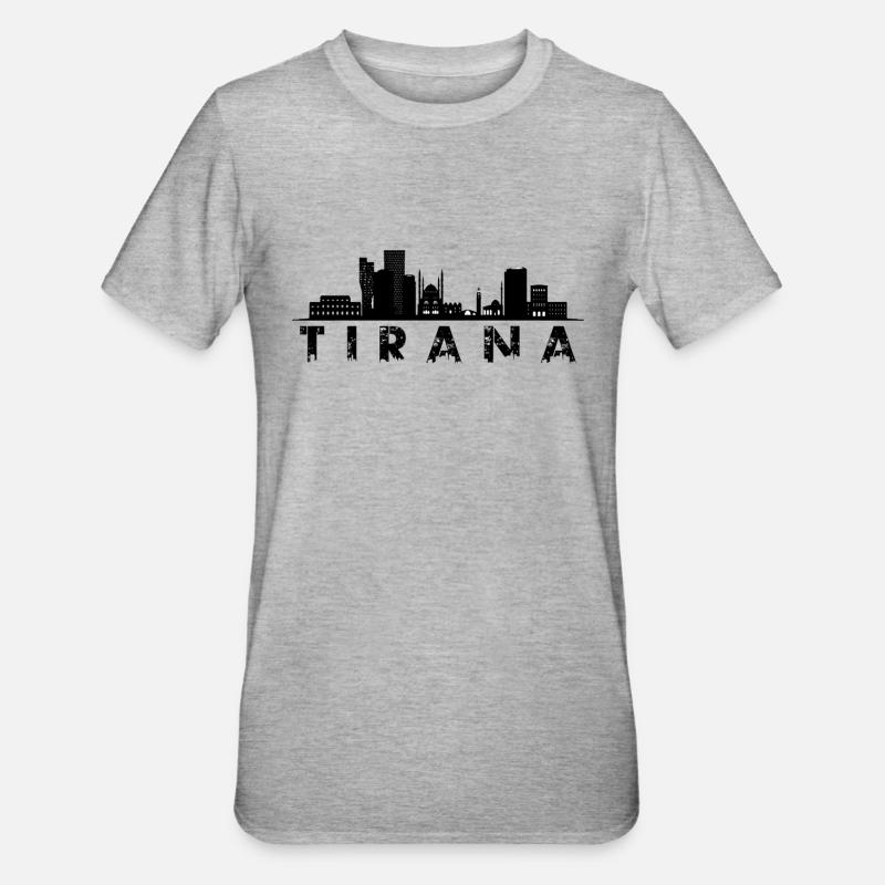 Tirana - T-shirt polycoton Unisexe - gris chiné