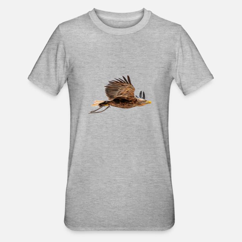 fractalius eagle 2 - T-shirt polycoton Unisexe - gris chiné