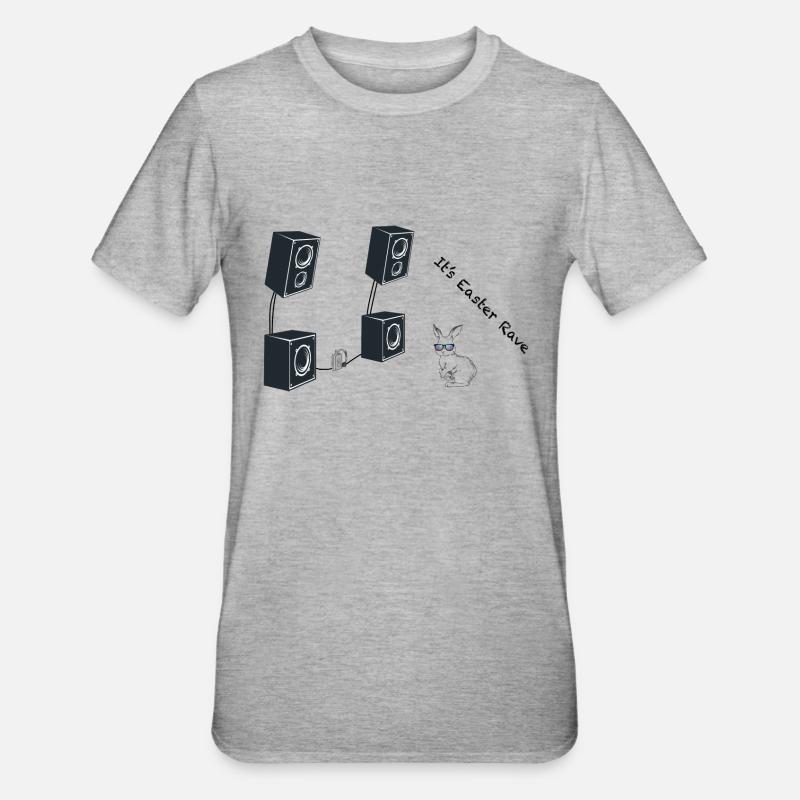 It s Easter Rave - Unisex Polycotton T-Shirt - Grau meliert