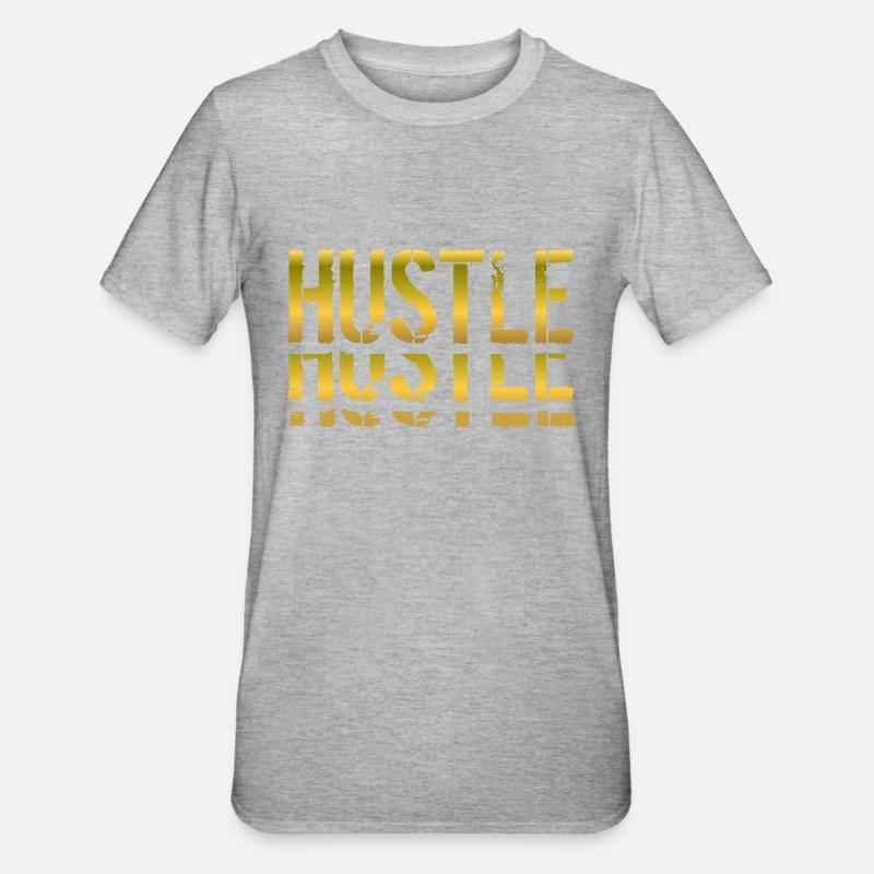 Hustle Schatten Geschenk - Unisex Polycotton T-Shirt - Grau meliert