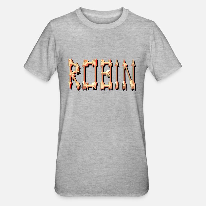 robin2 - Unisex Polycotton T-Shirt - Grau meliert