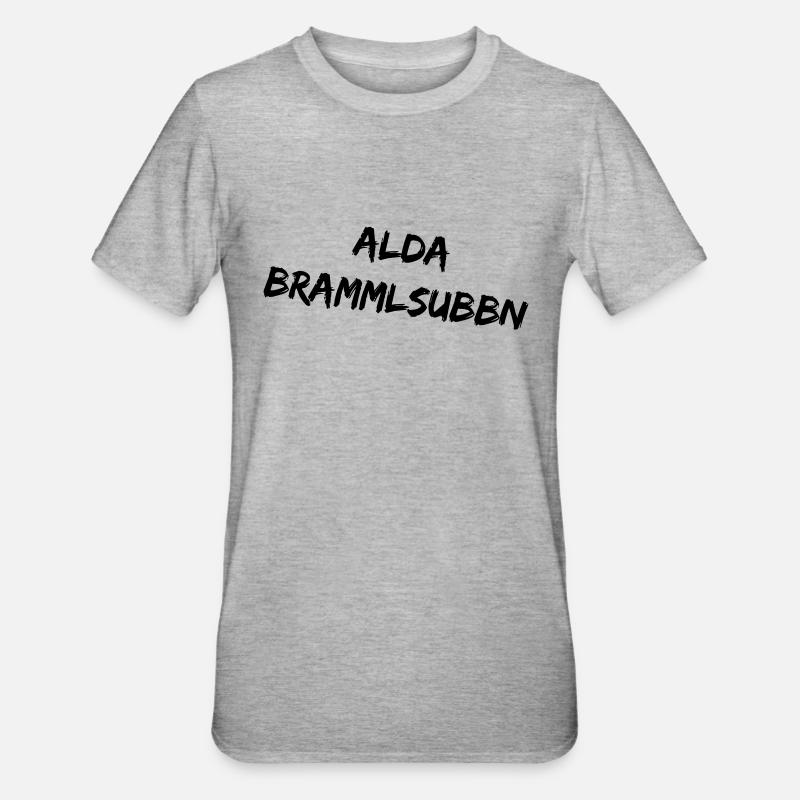 Alda Brammlsubbn - Unisex Polycotton T-Shirt - Grau meliert