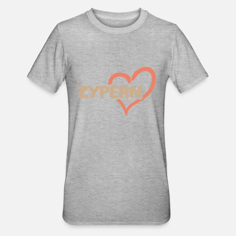 Zypern als Zypern - Unisex Polycotton T-Shirt - Grau meliert