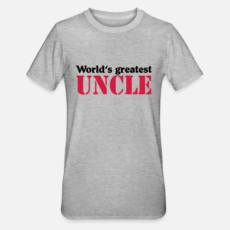 World's greatest Uncle - T-shirt polycoton Unisexe - gris chiné