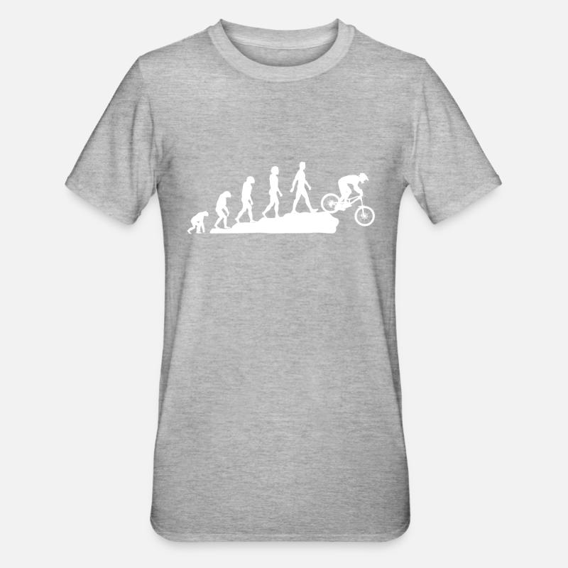 VTT VTT Mountain Biking Evolution - T-shirt polycoton Unisexe - gris chiné