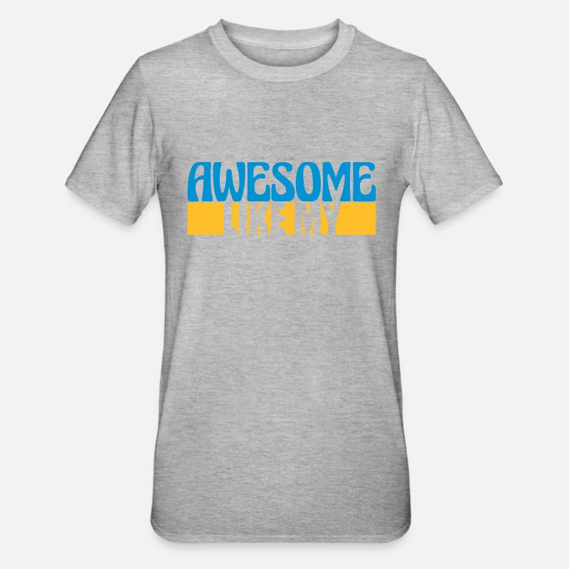 Modèle Vorlage Awesome Like - T-shirt polycoton Unisexe - gris chiné