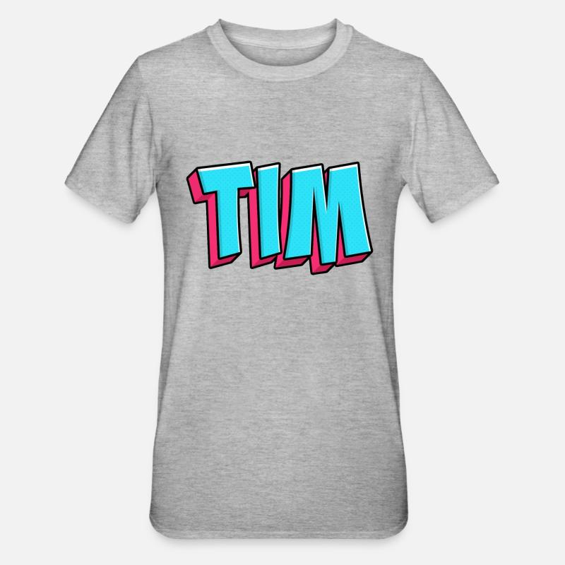 Image du nom : Tim - T-shirt polycoton Unisexe - gris chiné