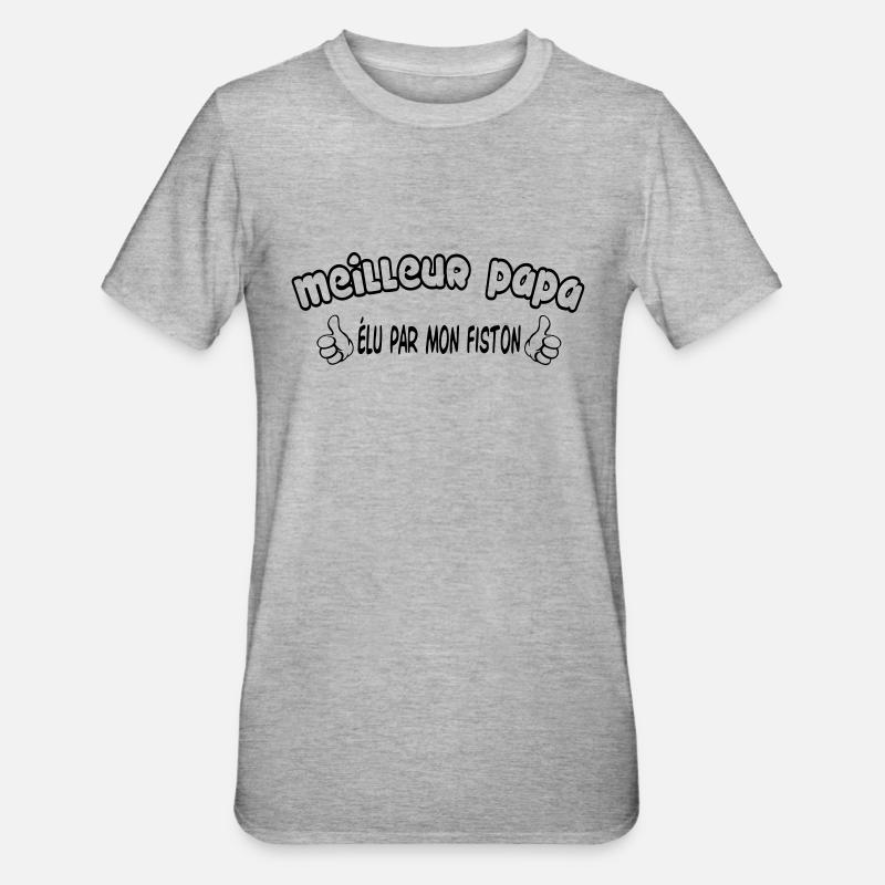BESTER VATER - Unisex Polycotton T-Shirt - Grau meliert