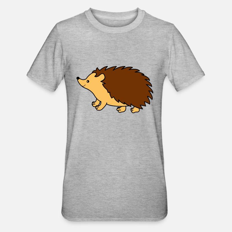 Bande dessinée hérisson - T-shirt polycoton Unisexe - gris chiné