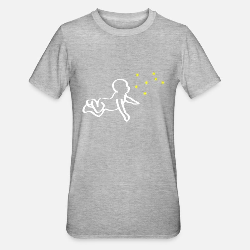 ReNaissance bébé blanc Phoenix jaune - T-shirt polycoton Unisexe - gris chiné