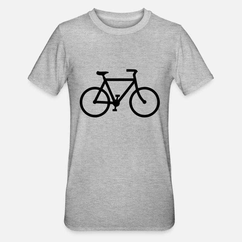 Vélo - T-shirt polycoton Unisexe - gris chiné