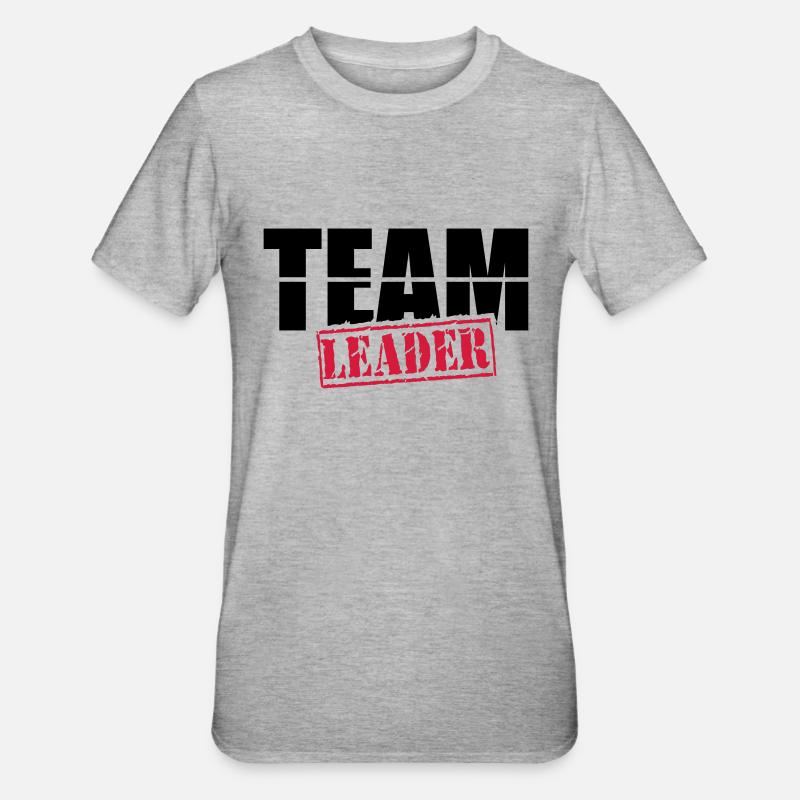 team_leade - Unisex Polycotton T-Shirt - Grau meliert
