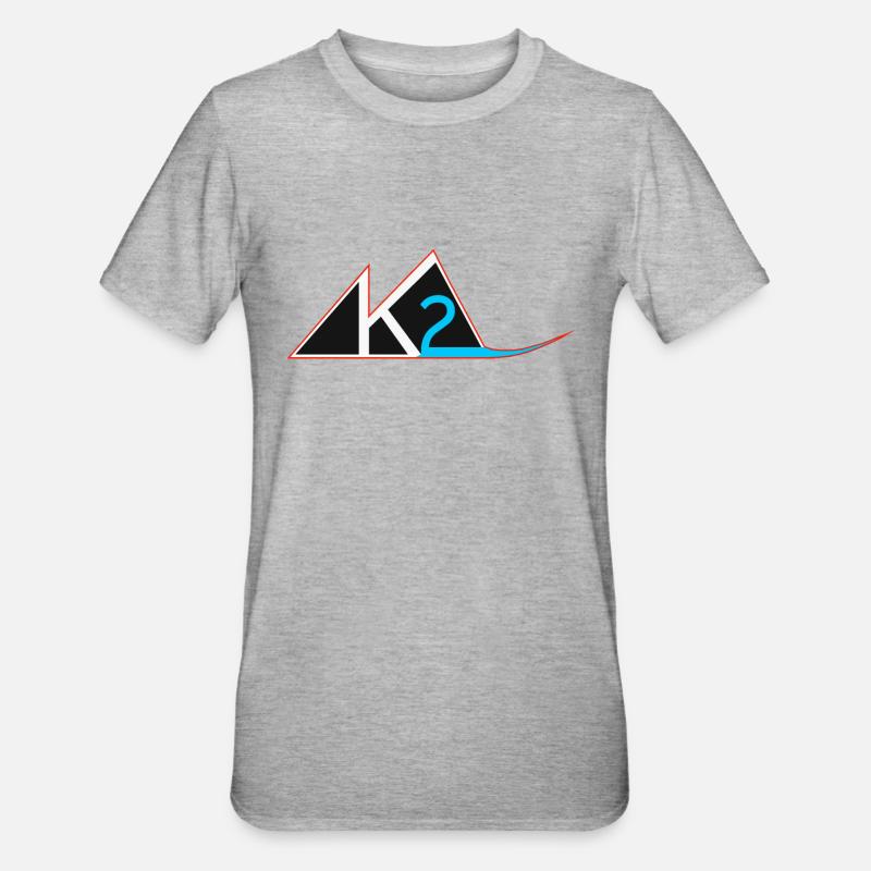 Berg K2 - Unisex Polycotton T-Shirt - Grau meliert