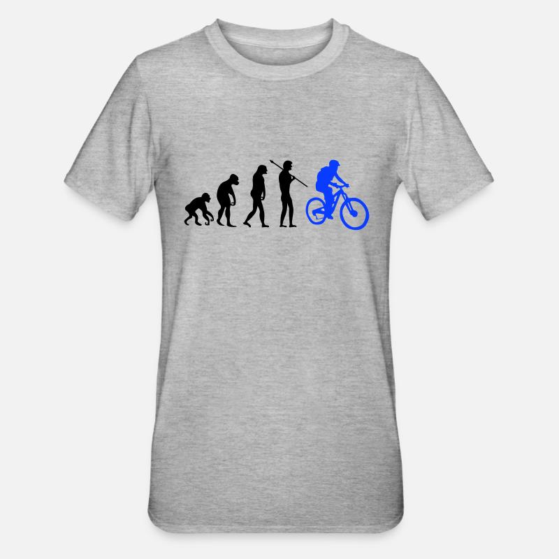 Évolution des motards - T-shirt polycoton Unisexe - gris chiné