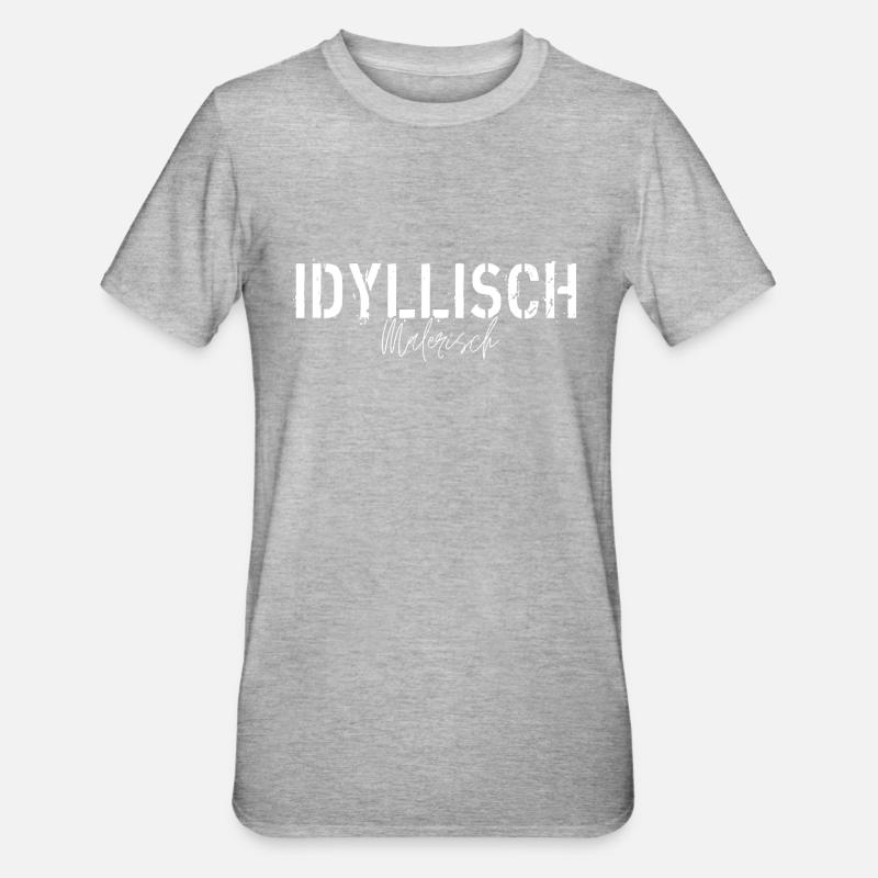Idyllisch Malerisch - T-shirt polycoton Unisexe - gris chiné