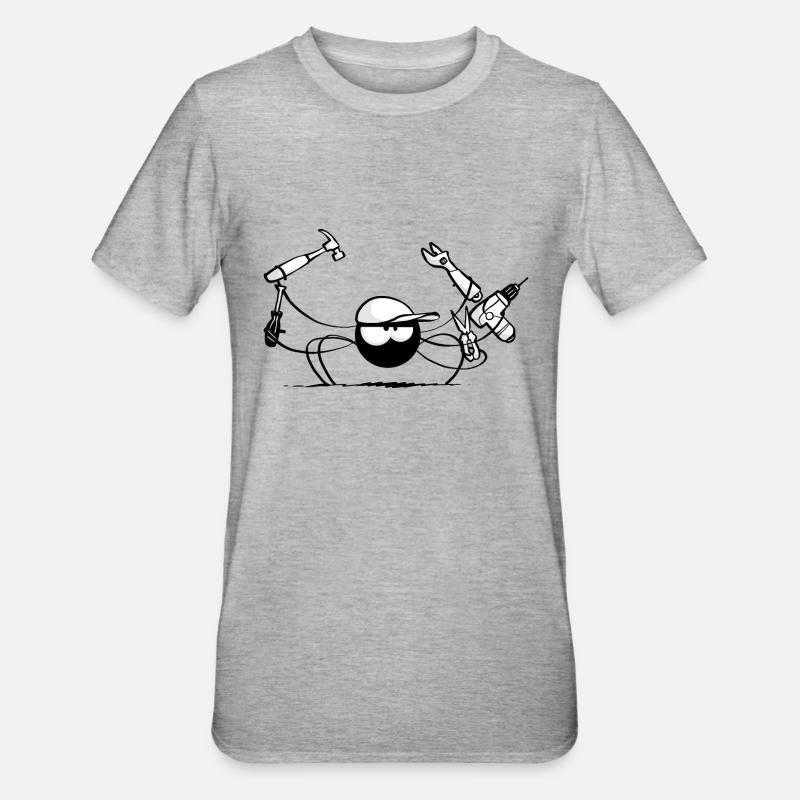 Beth l'araignée - Le bricolage - T-shirt polycoton Unisexe - gris chiné