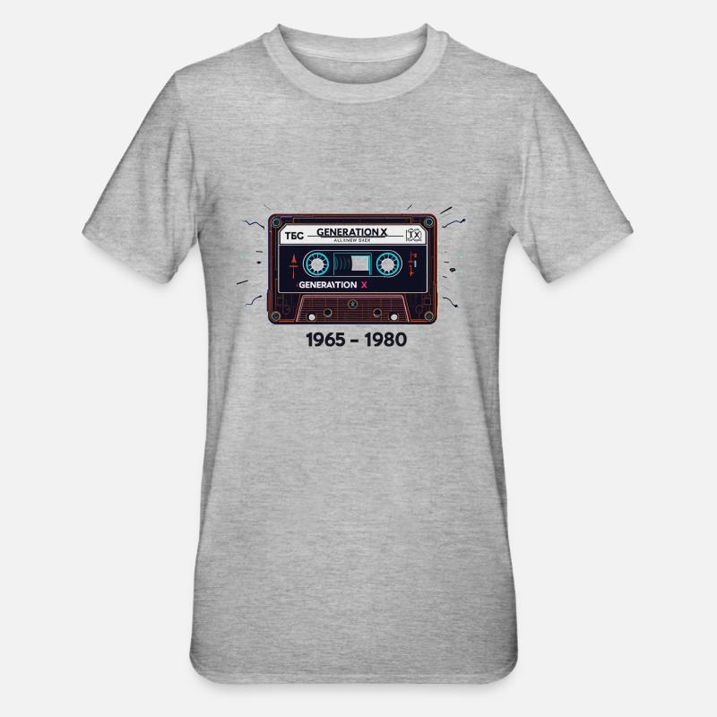 generation x - Unisex Polycotton T-Shirt - Grau meliert
