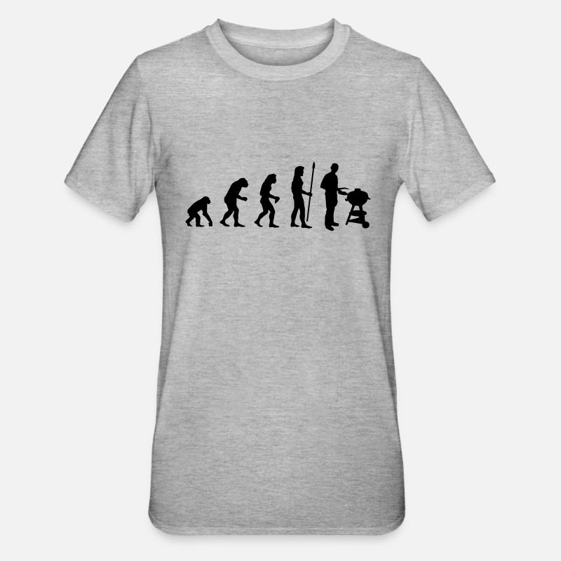 evolution_grill1 - T-shirt polycoton Unisexe - gris chiné