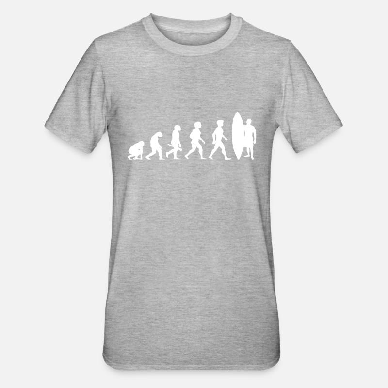Evolution Surf Surfers surf surf - T-shirt polycoton Unisexe - gris chiné