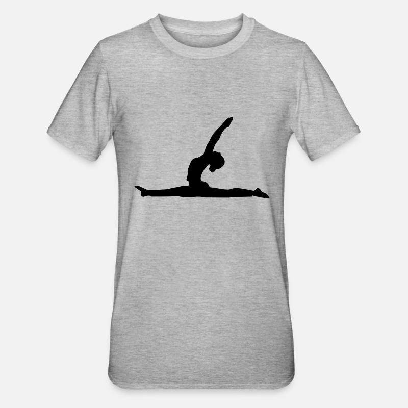 Fente devant silhouette - T-shirt polycoton Unisexe - gris chiné