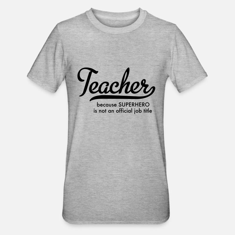 Enseignant - T-shirt polycoton Unisexe - gris chiné