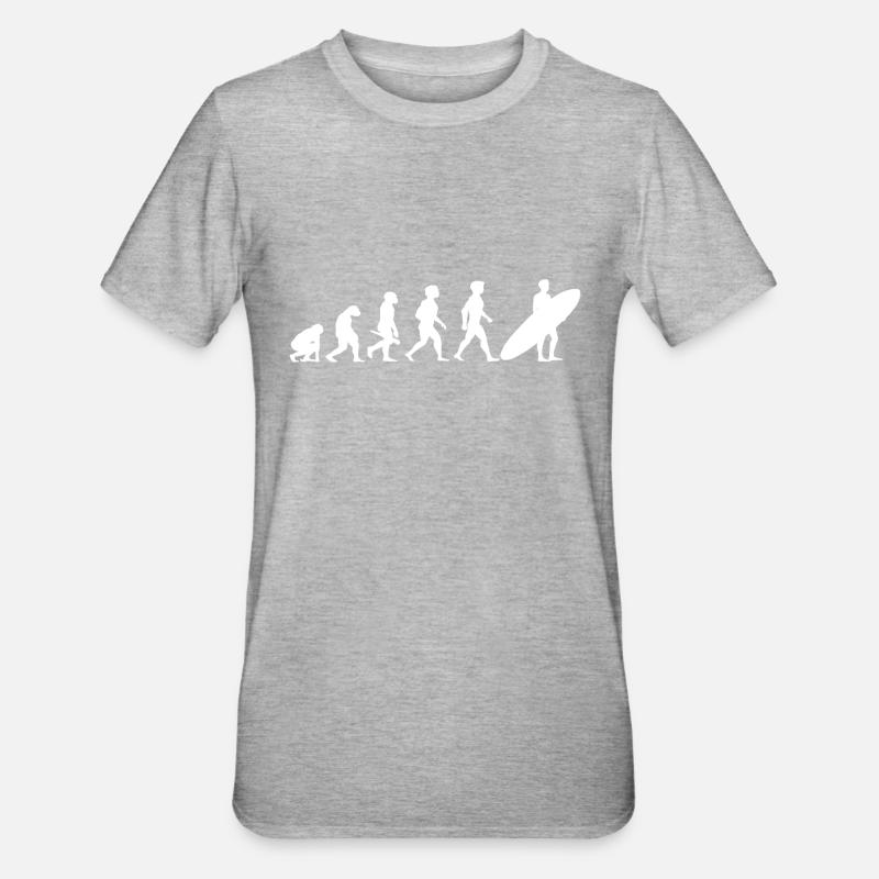 Evolution Surf Surfers surf surf - T-shirt polycoton Unisexe - gris chiné