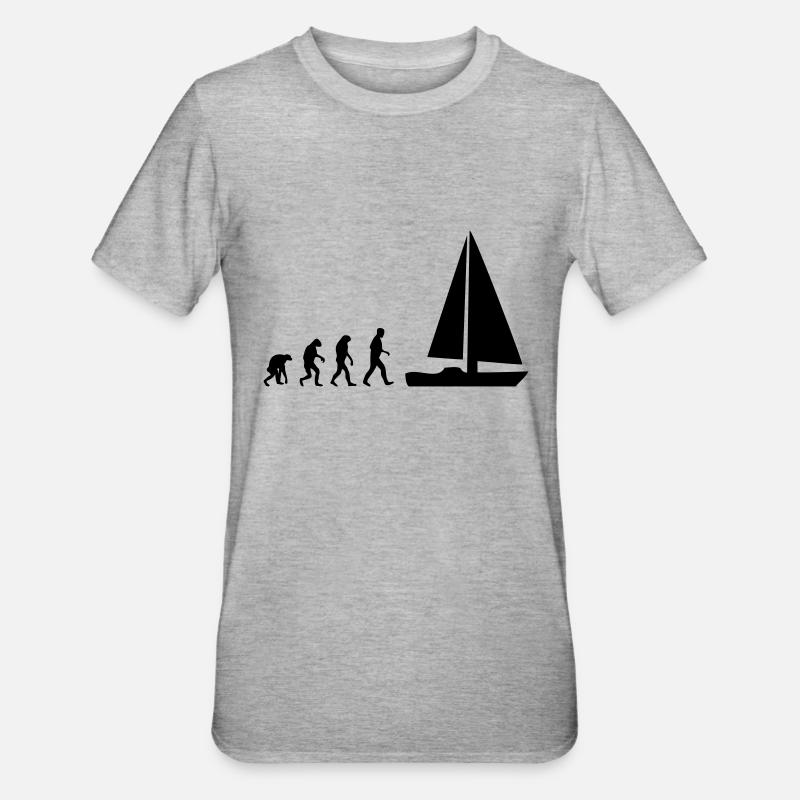 sailing evolution - T-shirt polycoton Unisexe - gris chiné