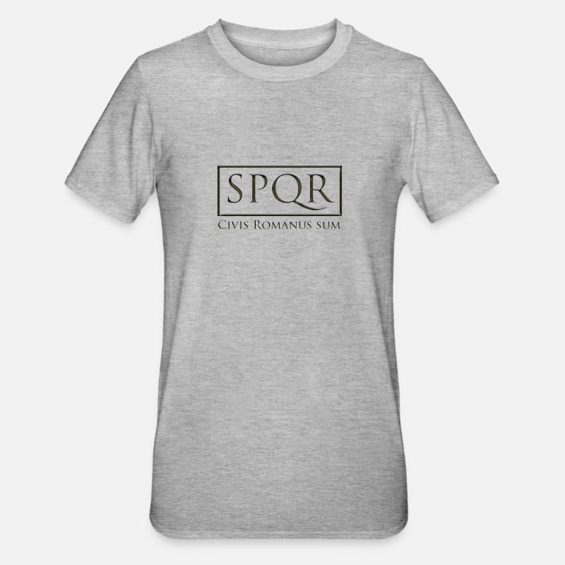 Poisson-chat Civis Romanus (noir) - T-shirt polycoton Unisexe - gris chiné