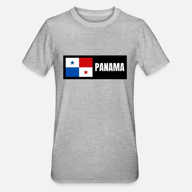 Drapeau du Panama - T-shirt polycoton Unisexe - gris chiné