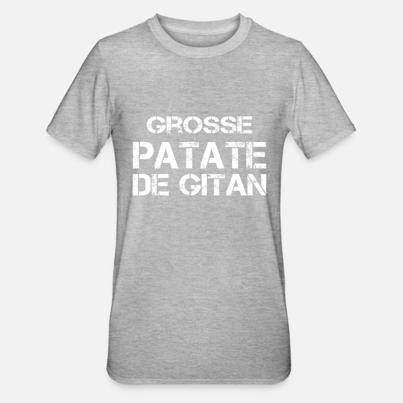 Grosse Patate de gitan - T-shirt polycoton Unisexe - gris chiné