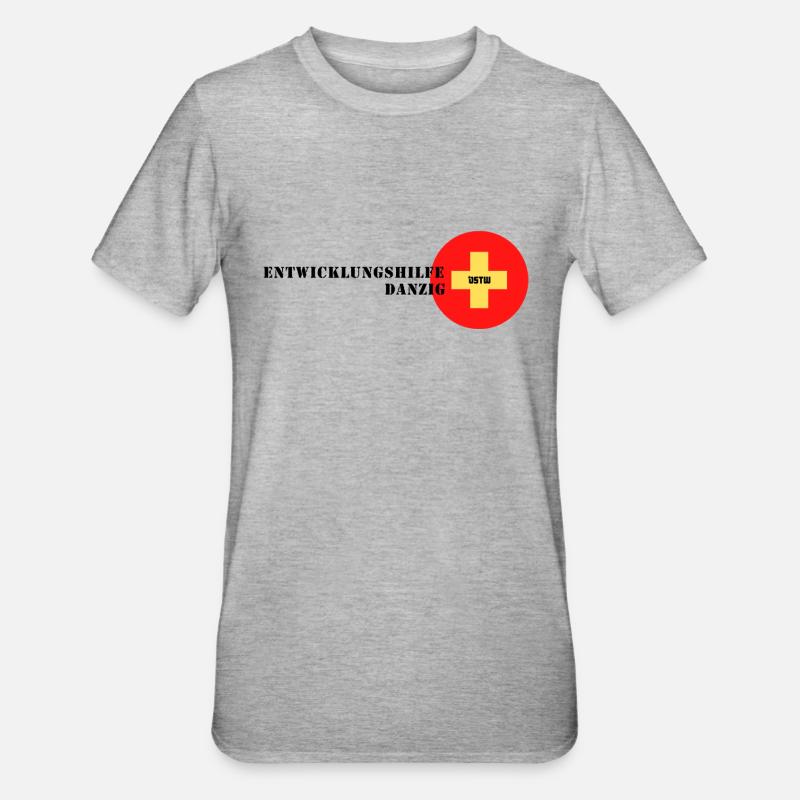 Danzig Entwicklungshilfe - Unisex Polycotton T-Shirt - Grau meliert