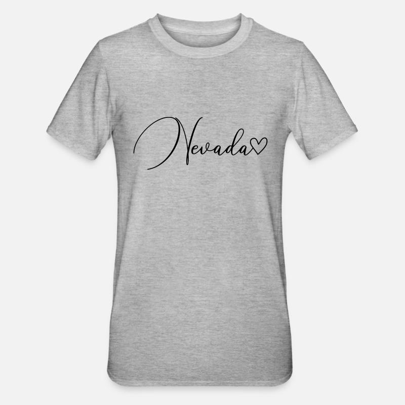 Nevada Scripture - Unisex Polycotton T-Shirt - heather grey