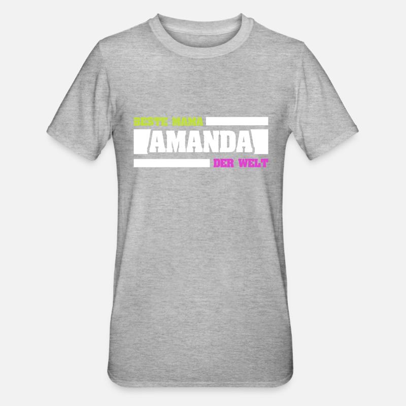 Mutter Amanda - Unisex Polycotton T-Shirt - Grau meliert