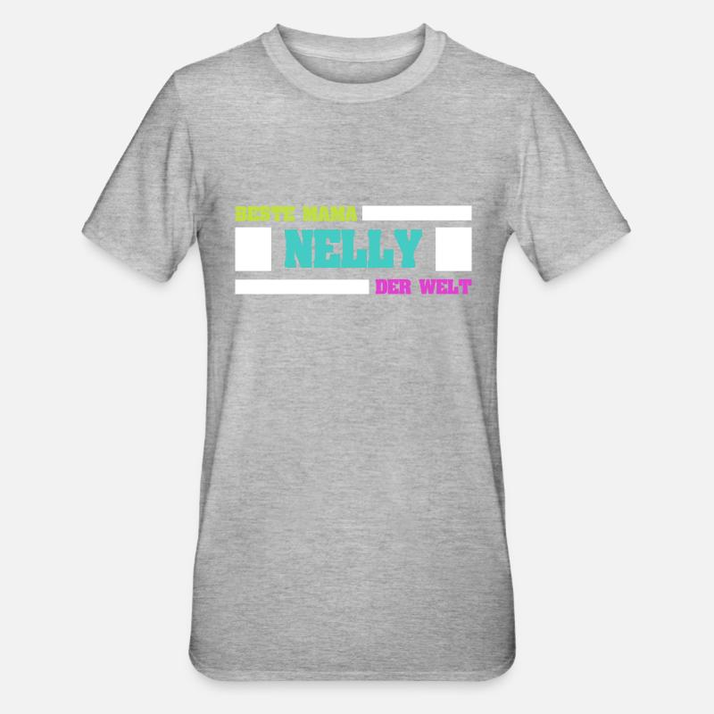 Nelly als Mutter - Unisex Polycotton T-Shirt - Grau meliert