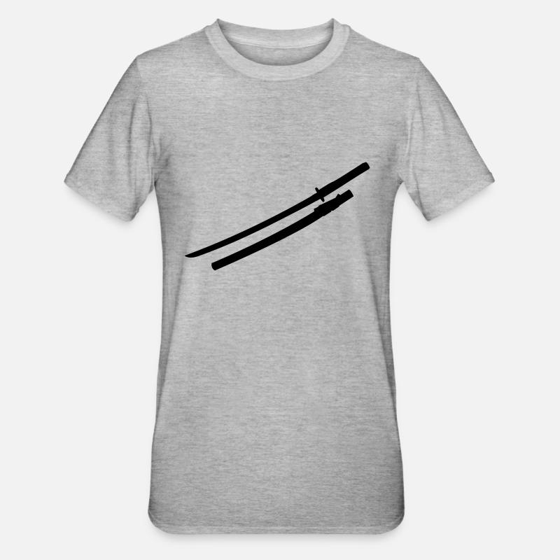 Samurai épée - T-shirt polycoton Unisexe - gris chiné