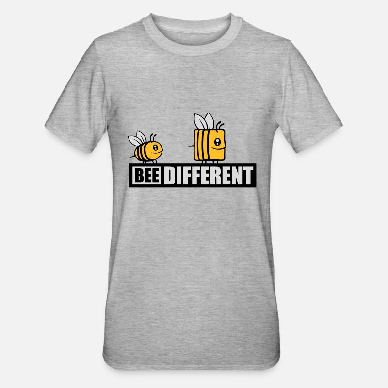 bee citation différente - T-shirt polycoton Unisexe - gris chiné
