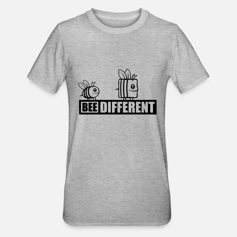 bee citation différente - T-shirt polycoton Unisexe - gris chiné