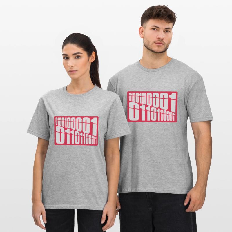 Langage de programme de code binaire T-shirt polycoton Unisexe